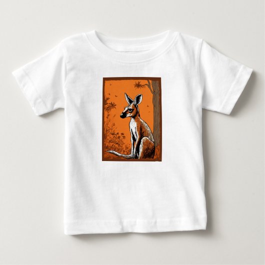 Schattig Baby Fine Jersey T-shirt met Schattigee K (Voorkant)