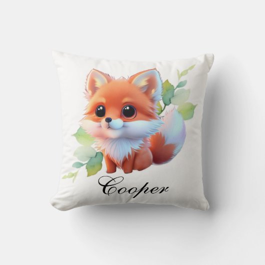 Schattig baby fox bos bosland vrienden botanisch kussen (Voorkant)