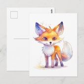 Schattig Baby Fox Briefkaart (Voorkant / Achterkant)