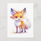 Schattig Baby Fox Briefkaart (Voorkant)