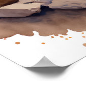 Schattig Baby Fox Waterverf Nursery Poster (Hoek)