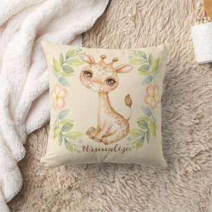 Schattig Baby Giraffe Cute Oerwoud Animal Kussen