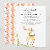 Schattig Baby hert met vlinder Baby shower Kaart (Voorkant / Achterkant)