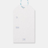 Schattig Baby Highland Kalf Kerstmis Cadeaulabel (Achterkant)