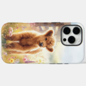 Schattig Baby Highland Koe in Bloemveld Case-Mate iPhone Case (Achterkant (horizontaal))