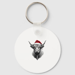 Schattig Baby Highland Koe Kerstdag Sinterklaas Ca Sleutelhanger