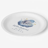 Schattig Baby Hippo Baby shower Papieren Bordje (Gekanteld)