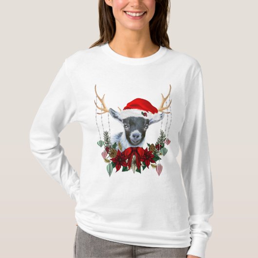 Schattig Baby kerstgeit van Pygmy T-shirt (Voorkant)