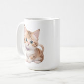 Schattig Baby Kitten Design Koffiemok (Voorkant links)