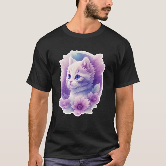 Schattig baby kitten ontwerp t-shirt (Voorkant)