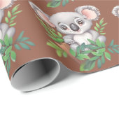 Schattig Baby Koala Beer Cadeaupapier (Rol Hoek)