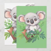 Schattig Baby Koala Beer Feestdagenkaart (Voorkant / Achterkant)