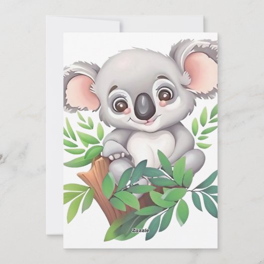 Schattig Baby Koala Beer Feestdagenkaart (Achterkant)