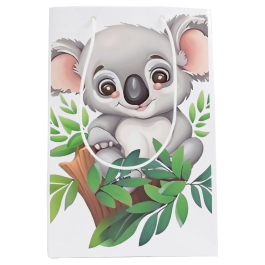 Schattig Baby Koala Beer Medium Cadeauzakje (Voorkant)