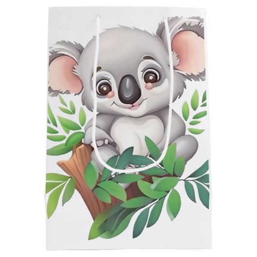 Schattig Baby Koala Beer Medium Cadeauzakje (Achterkant)