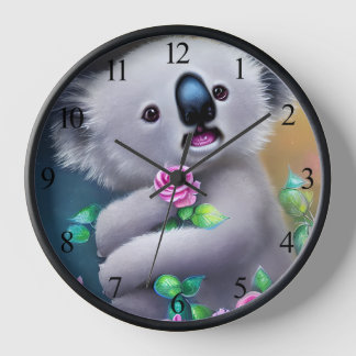 Schattig Baby Koala-Beer met bloemen