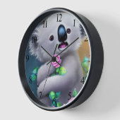 Schattig Baby Koala-Beer met bloemen (Hoek)