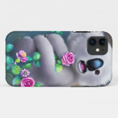 Schattig Baby Koala-Beer met bloemen Case-Mate iPhone Case (Achterkant (horizontaal))