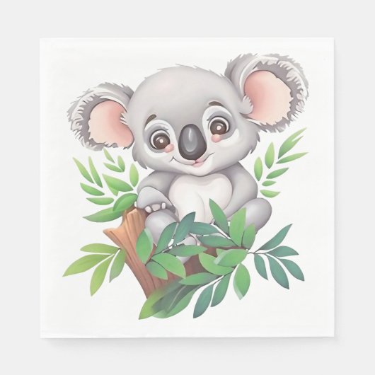 Schattig Baby Koala Beer Servet (Voorkant)