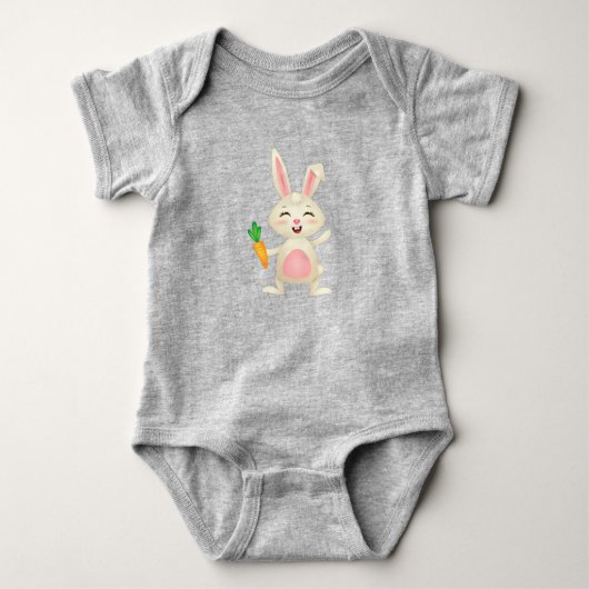 Schattig Baby Konijn Wortel Romper (Voorkant)