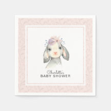 Schattig Baby Lamb Meisje Baby shower