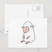 schattig baby lammetje briefkaart (Voorkant / Achterkant)