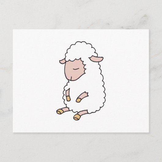 schattig baby lammetje briefkaart (Voorkant)