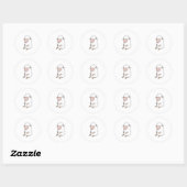 schattig baby lammetje ronde sticker (Vel)