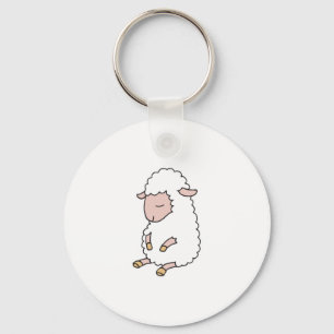 schattig baby lammetje sleutelhanger