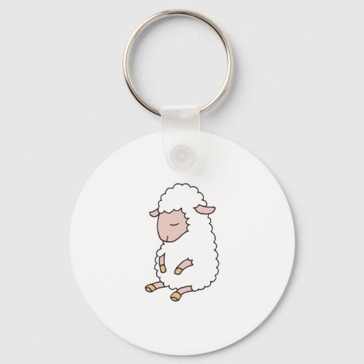 schattig baby lammetje sleutelhanger (Voorkant)