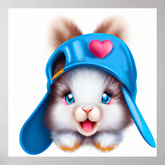 Schattig Baby Love Konijn Poster (Voorkant)