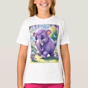 Schattig Baby mammoet ontwerp T-shirt