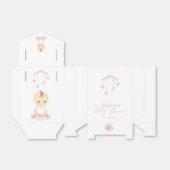 Schattig Baby Meisje en haar mobiele Baby shower Bedankdoosjes (Uitgevouwen)