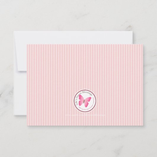 Schattig Baby Meisje en haar mobiele Baby shower Kaart (Achterkant)