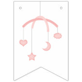 Schattig Baby Meisje en haar mobiele Baby shower Vlaggetjes (Tweede vlag)