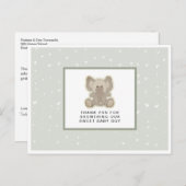 Schattig Baby olifant Baby shower Dank u wel Briefkaart (Voorkant / Achterkant)