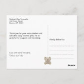 Schattig Baby olifant Baby shower Dank u wel Briefkaart (Achterkant)