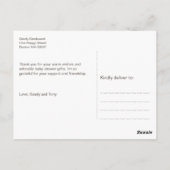 Schattig Baby olifant | Baby shower Hartelijk dank Briefkaart (Achterkant)