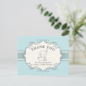 Schattig Baby olifant | Baby shower Hartelijk dank Briefkaart (Staand voorkant)