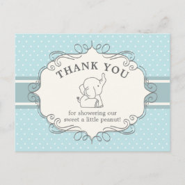 Schattig Baby olifant | Baby shower Hartelijk dank Briefkaart