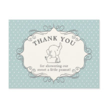 Schattig Baby olifant | Baby shower Hartelijk dank