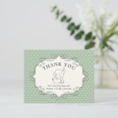 Schattig Baby olifant | Baby shower Hartelijk dank Briefkaart (Staand voorkant)