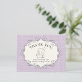 Schattig Baby olifant | Baby shower Hartelijk dank Briefkaart (Staand voorkant)