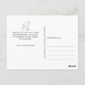 Schattig Baby olifant | Baby shower Hartelijk dank Briefkaart (Achterkant)