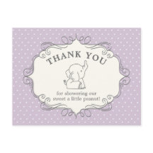 Schattig Baby olifant | Baby shower Hartelijk dank