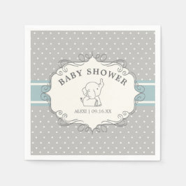 Schattig Baby olifant | BABY SHOWER Servet