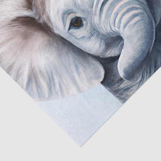 Schattig Baby olifant Tissuepapier (Detail)
