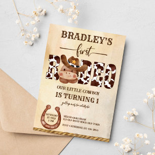 Schattig baby paard eerste rodeo kleine cowboy ver kaart