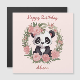 Schattig Baby Panda Beer met bloemen