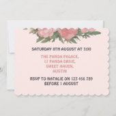 Schattig Baby Panda Beer met bloemen Kaart (Achterkant)